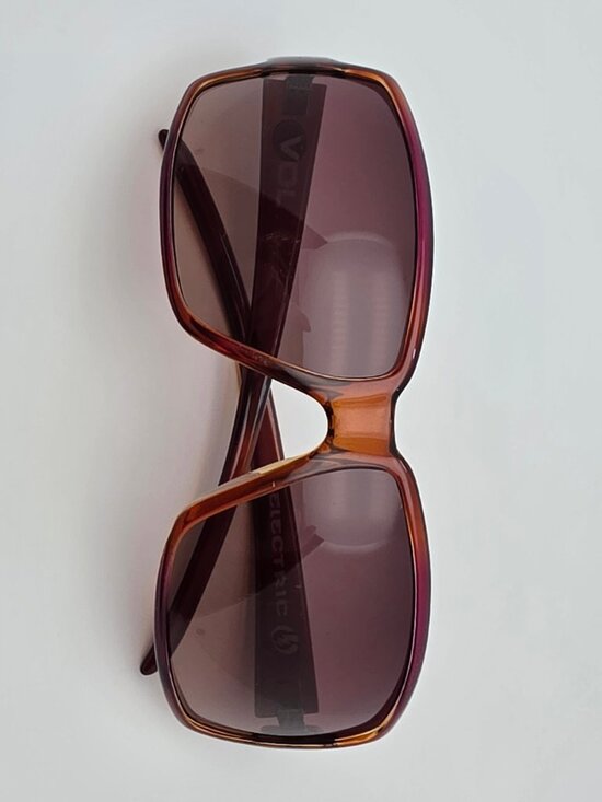 Electric Vol Brown Purple Frame Brown Gradient Lens Sunglasses Italy 62-17-123